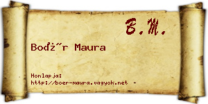 Boér Maura névjegykártya